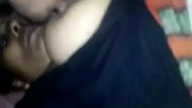 Village aunty boobs press and licking by neighbors