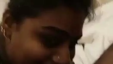 Sucking a dick before getting fucked in the Telugu sex video