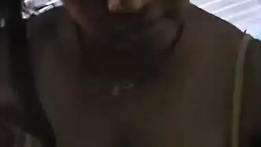 Mature milf asks her lover to suck her boobs