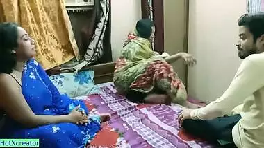 Desi guy is lucky to have XXX threesome with both his GF and her mom