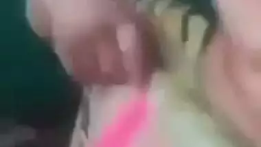 Chubby milf exposes her naked body during video call sex