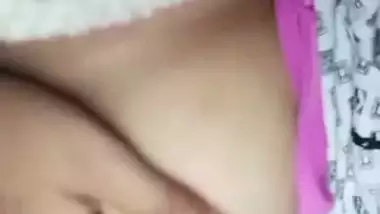 Cute girlfriend selfie boobs show to boyfriend