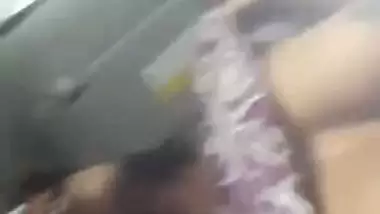 Desi college girl riding dick of lover in car viral MMS