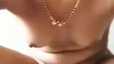 Village lady enjoys video call sex with her husband