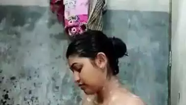 Beautiful girl bathing for lover