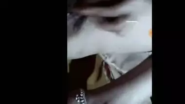 Cheating Indian housewife exposing unshaved slit and large love melons