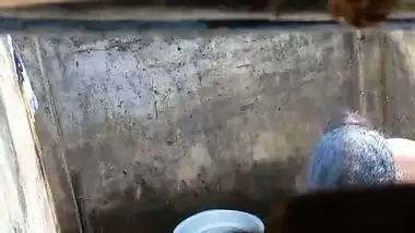 Tamil wife naked bathing caught by her relative