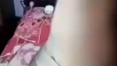 Naked girlfriend masturbating pussy on video call