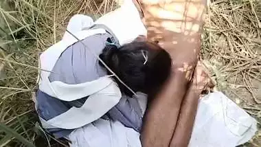 A 19-year-old college girl enjoys outdoor sex on a farm